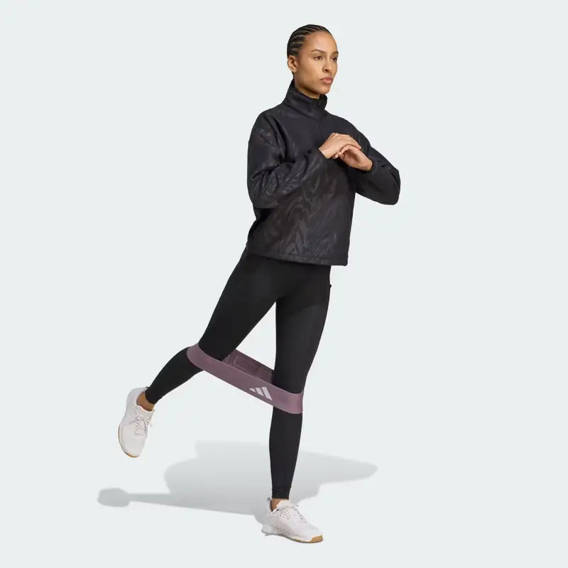 AOP Pullover in pile polare Black miniatura 3