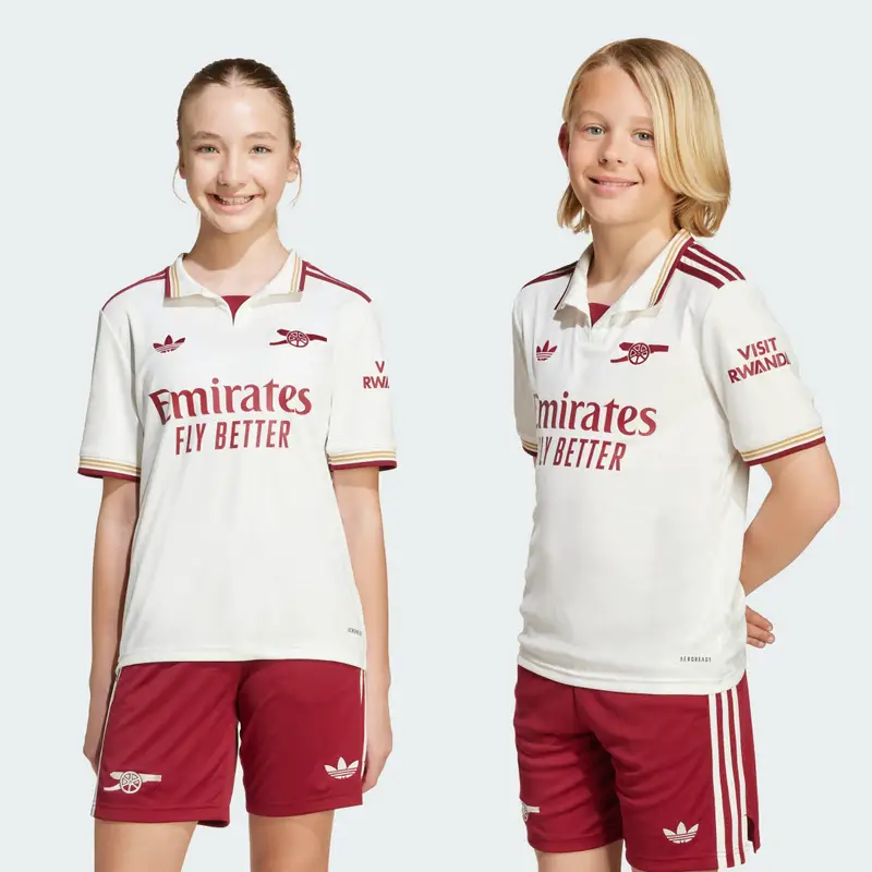 Arsenal 25/26 Maglia Third Kids Cloud White
