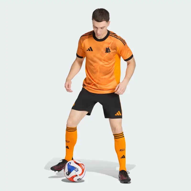 AS Roma 25/26 Away Authentic Jersey Crew Orange miniatura 3