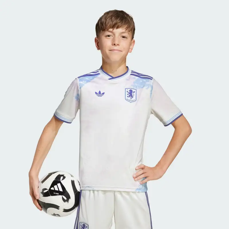 Aston Villa FC 25/26 Terza Maglia Bambini Off White