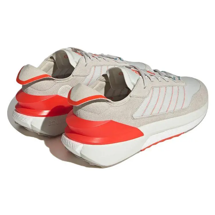 Avryn Bianco Tinta Rosso Solare Sneakers Unisex Crema Semi-Arancione Impatto ID4253 38 miniatura 2