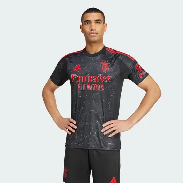 Benfica 24/25 Away male Maglie/Repliche - Nero - Poly Mesh - Foot Locker Black