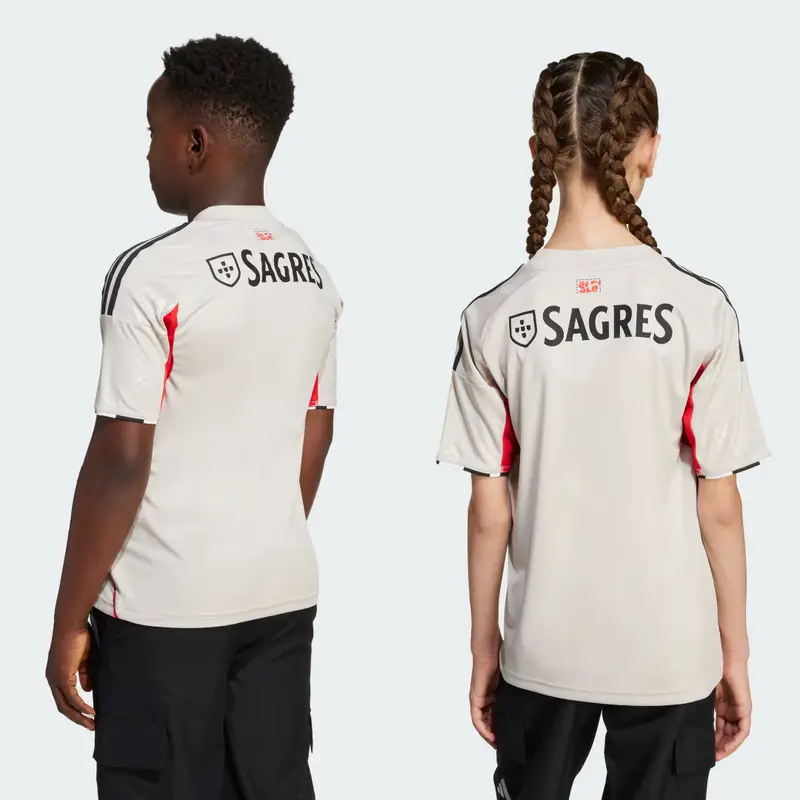 Benfica 25/26 Maglia da trasferta bambini Beige miniatura 2