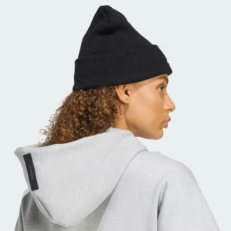 Berretto con New Logo sul risvolto Black miniatura 2