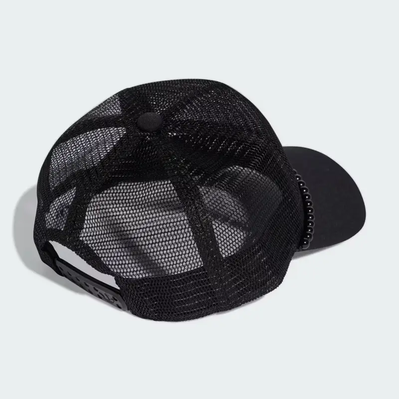 BERRETTO TRUCKER IN MESH CON PERLINE Black miniatura 2