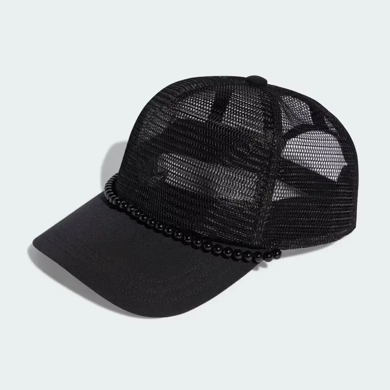 BERRETTO TRUCKER IN MESH CON PERLINE Black