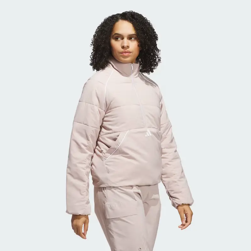 Beyond Twistweave Loose Quarter-Zip Jacket Wonder Taupe miniatura 3