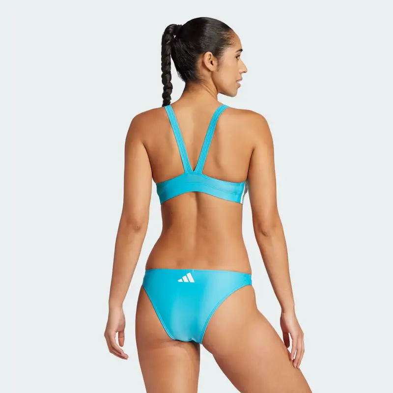 Bikini 3-Stripes V-Back Lucid Cyan miniatura 2