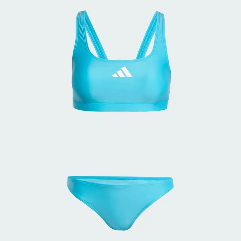 Bikini 3-Stripes V-Back Lucid Cyan miniatura 4