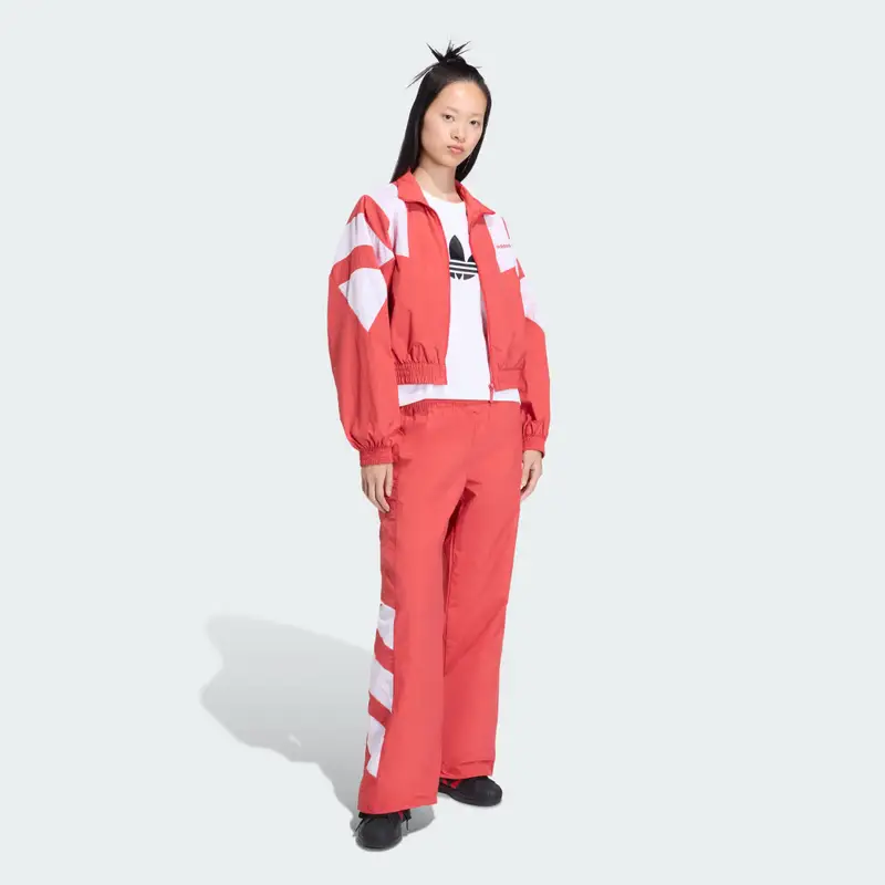 BLOCKED WASHED ZIPPED TRACKTOP Better Scarlet miniatura 3