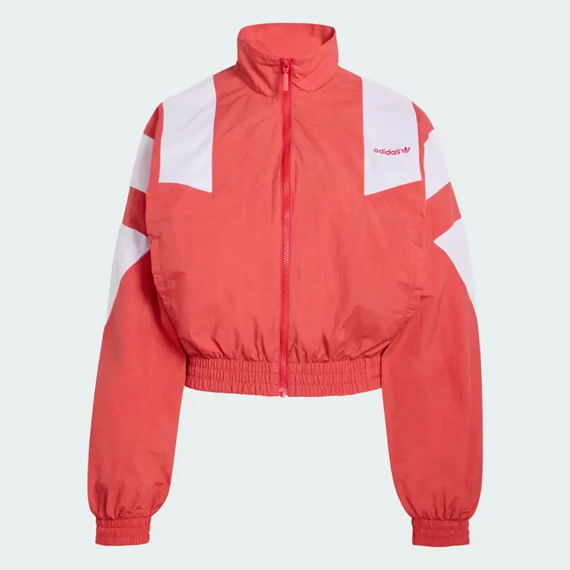 BLOCKED WASHED ZIPPED TRACKTOP Better Scarlet miniatura 4