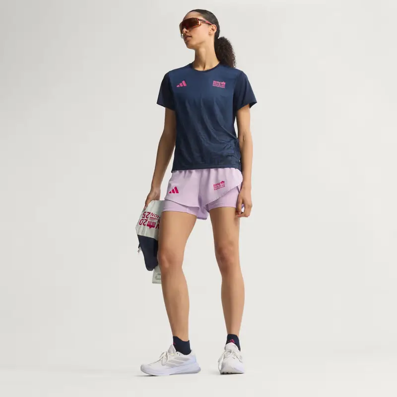 BMW BERLIN-MARATHON 2025 2IN1 SHORT DONNA Powder Plum miniatura 3