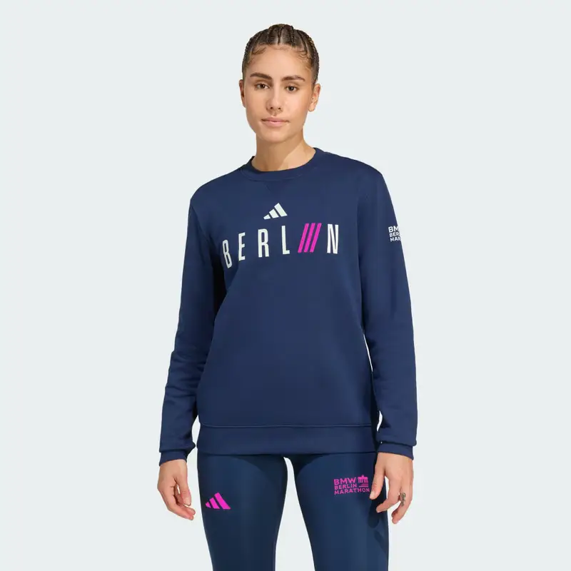 BMW Maratona Berlino 2025 CREW Felpa Donna Collegiate Navy