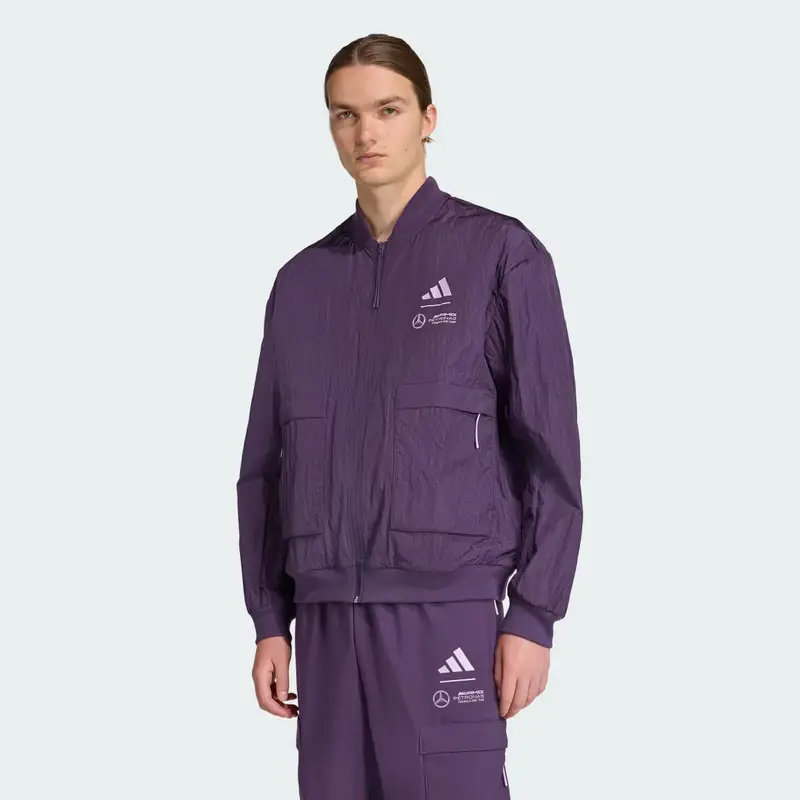 Bomber Mercedes - AMG Petronas Formula One Team premium in tessuto cucito Aurora Plum