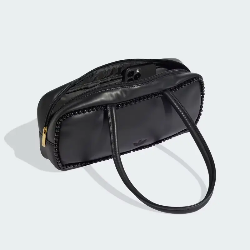 Borsa allungata Airliner con perline Black miniatura 4