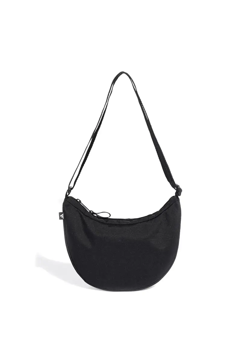 Borsa nera a spalla con logo Adidas W L ESS POUCH [NERO] miniatura 3