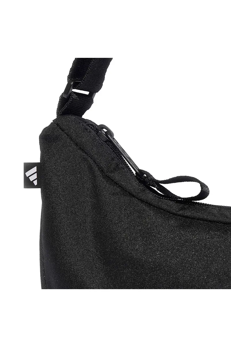 Borsa nera a spalla con logo Adidas W L ESS POUCH [NERO] miniatura 4