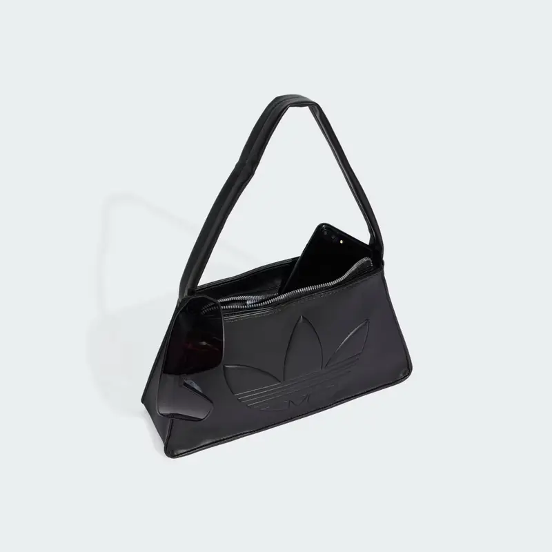Borsa Outline Trefoil Shoulder Black miniatura 4