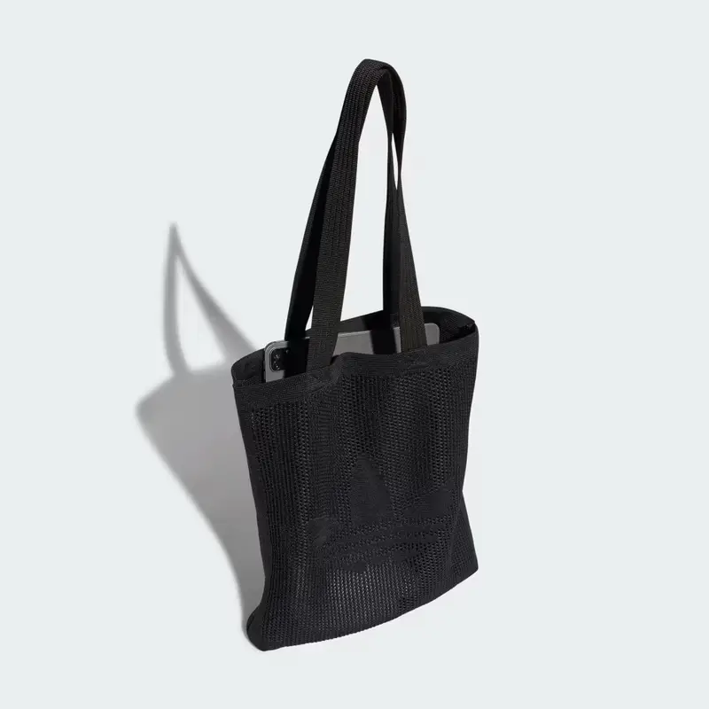 Borsa Tote Crochet Black miniatura 4