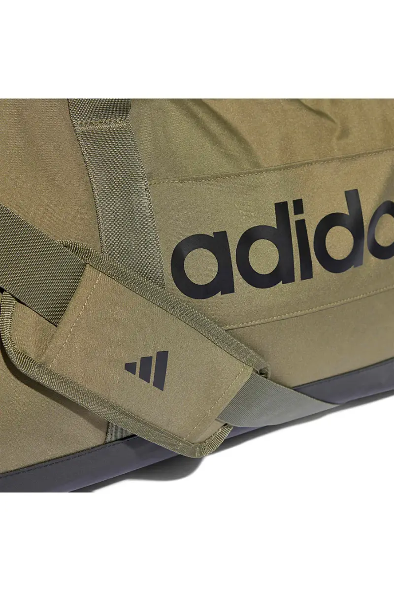 Borsone verde con logo laterale Adidas Linear Duffel [OLIVA] miniatura 5