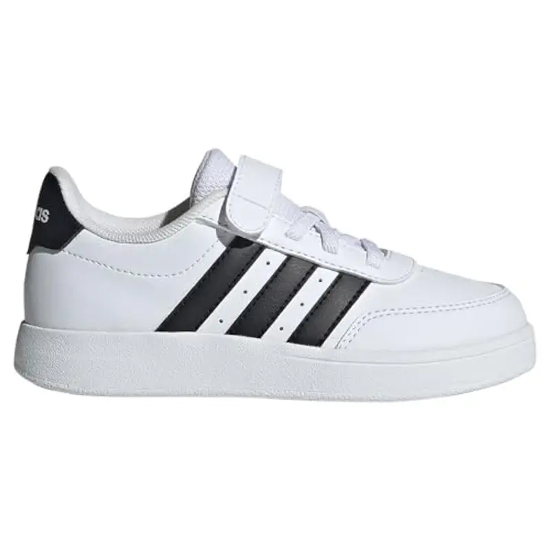 adidas BREAKNET 2.0 Shoes Children, Scarpe da Tennis Unisex-Adulto, Cloud White/Core Black/Core Black, 33.5 EU