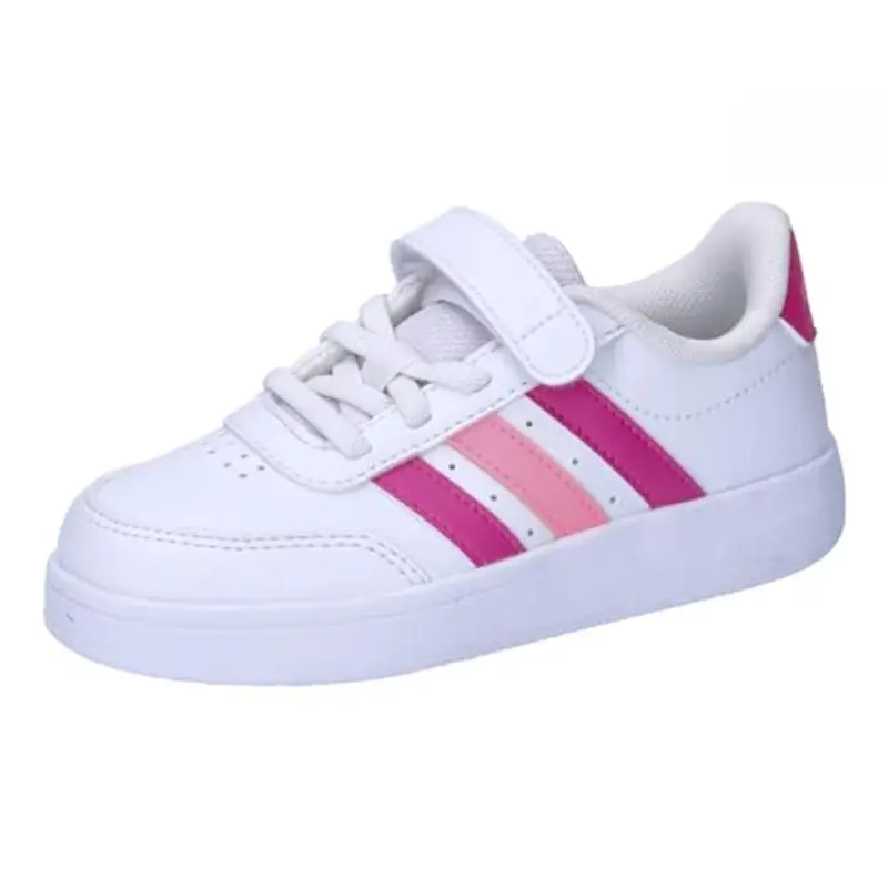 adidas BREAKNET 2.0 Shoes Children, Scarpe da Tennis Unisex-Adulto, Cloud White/Lucid Fuchsia/Beam Pink, 33 EU