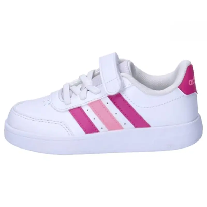 adidas BREAKNET 2.0 Shoes Children, Scarpe da Tennis Unisex-Adulto, Cloud White/Lucid Fuchsia/Beam Pink, 33 EU miniatura 2