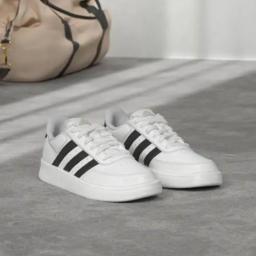 adidas Breaknet 2.0 Shoes, Scarpe Donna, Cloud White/Core Black/Silver Met, 38 2/3 EU miniatura 2