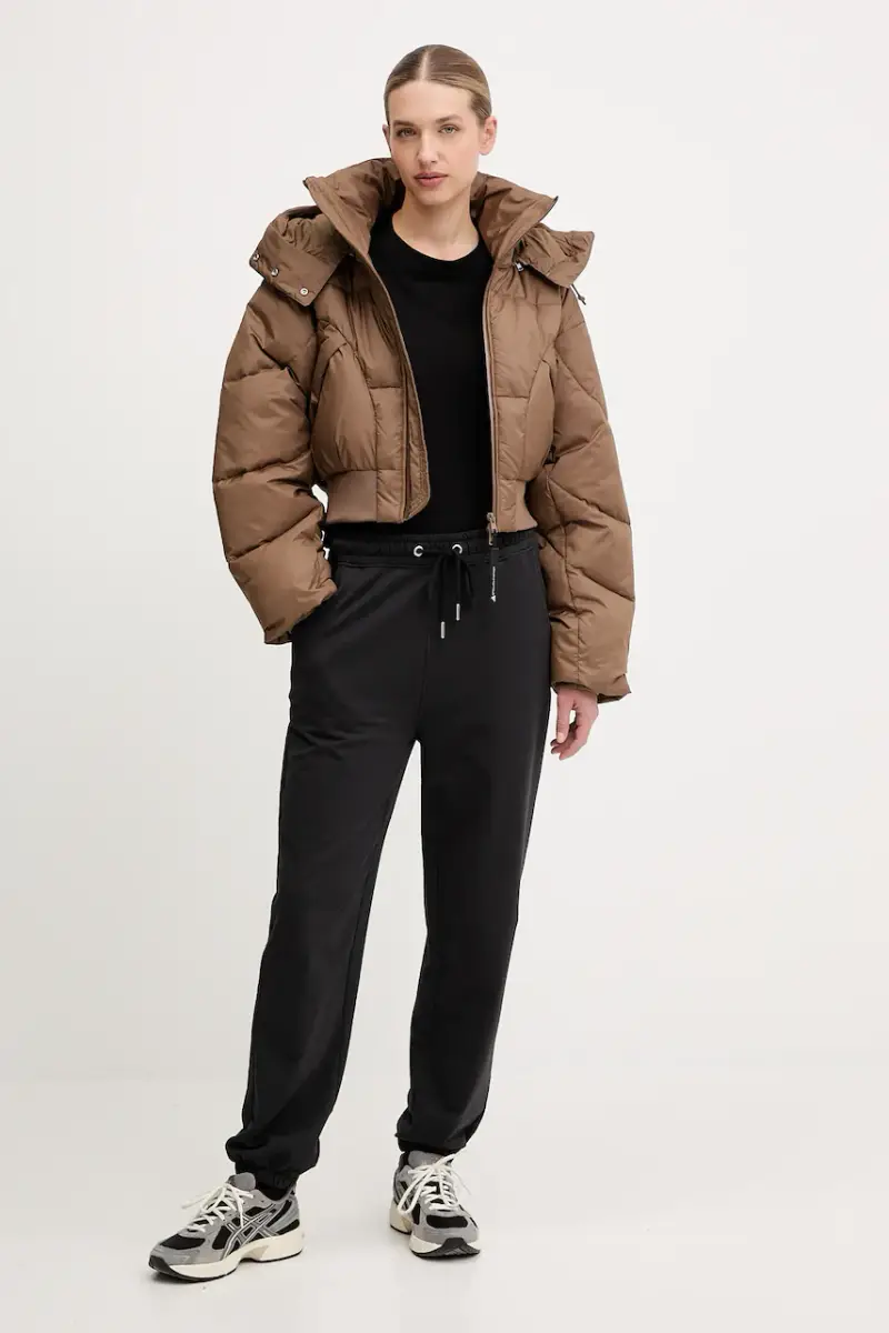 giacca ASMC Crop colore marrone JM3652 miniatura 2