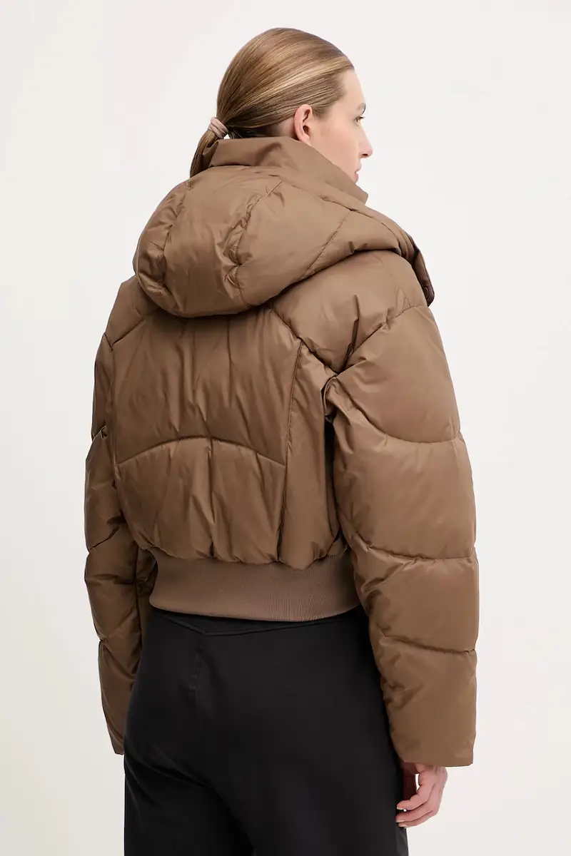 giacca ASMC Crop colore marrone JM3652 miniatura 3