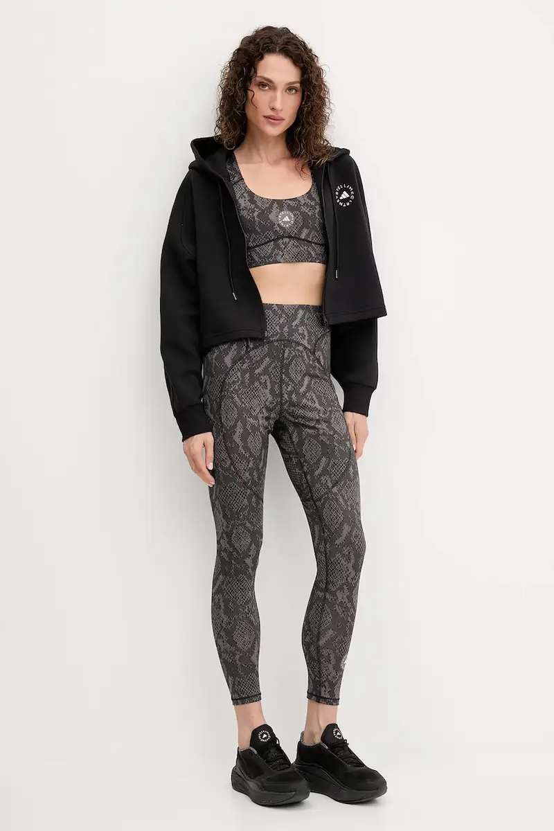 Adidas By Stella Mccartney Leggings Donna Grigio 3610110 miniatura 2