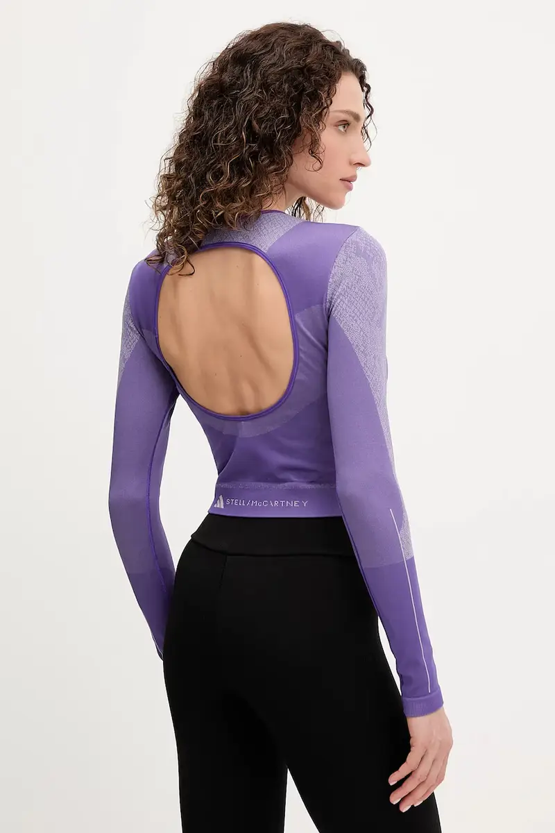 longleeve da joga colore violetto JN0541 miniatura 3