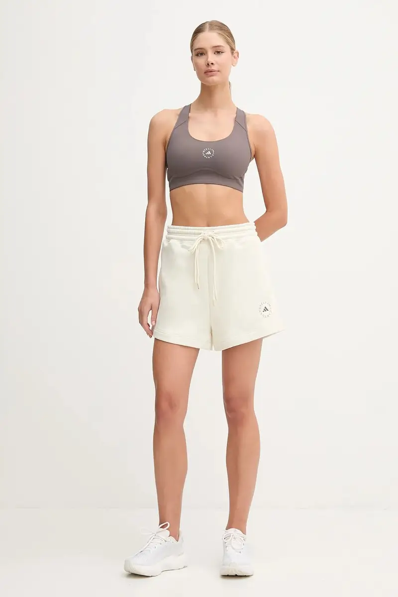 pantaloncini da allenamento donna colore beige JX6786 miniatura 2