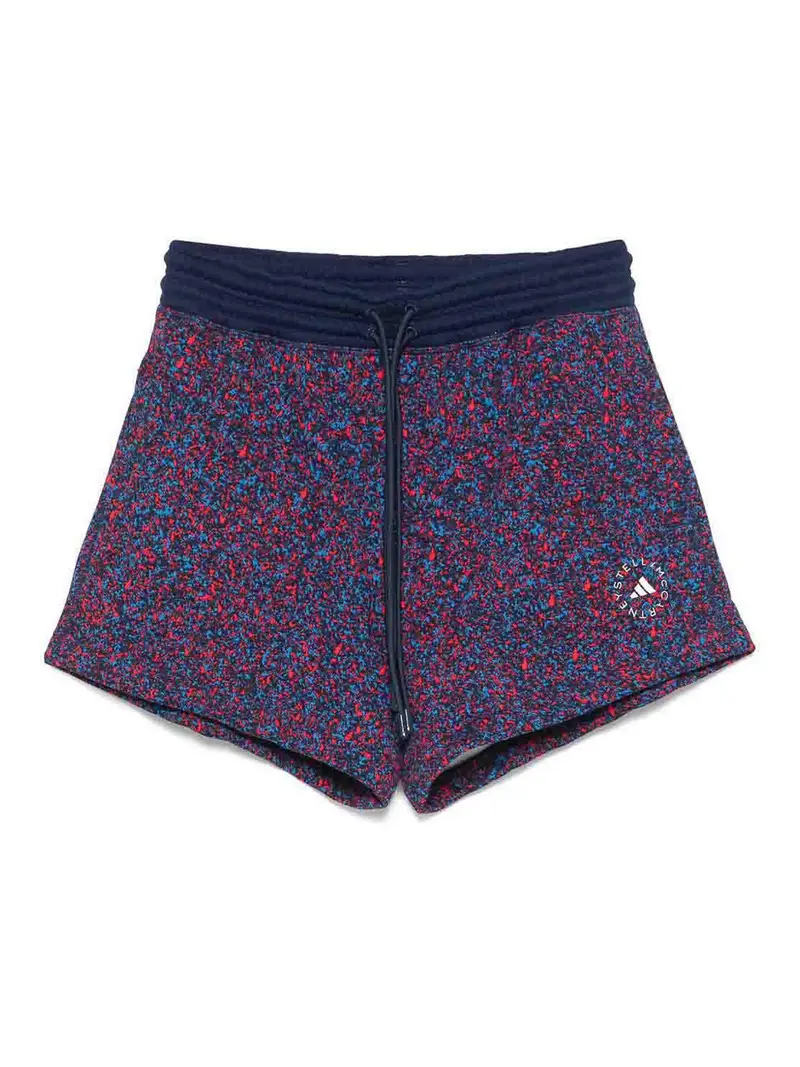 Shorts di cotone logo Viola