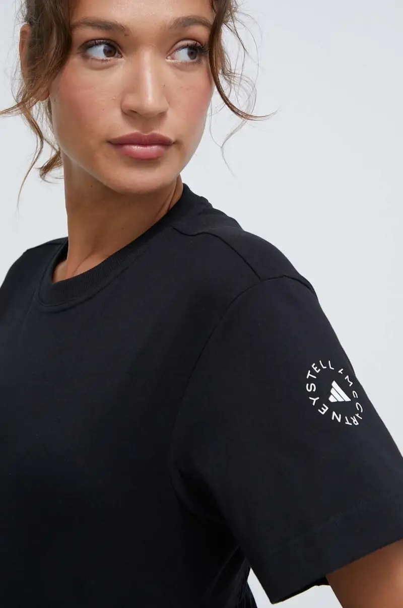 Adidas By Stella Mccartney T-shirt Donna Nero 3624967 miniatura 4