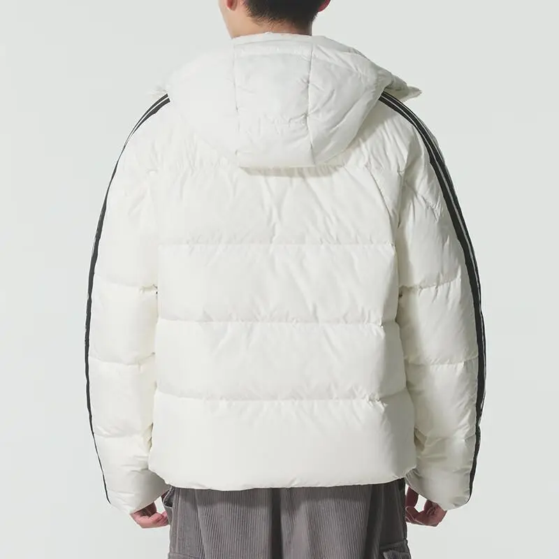 Caldo Sport Antivento con Cappuccio Casual a Righe Manica Lunga Piumino Uomo capispalla KC2494 L miniatura 4