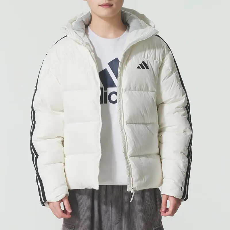 Caldo Sport Antivento con Cappuccio Casual a Righe Manica Lunga Piumino Uomo capispalla KC2494 XL miniatura 2