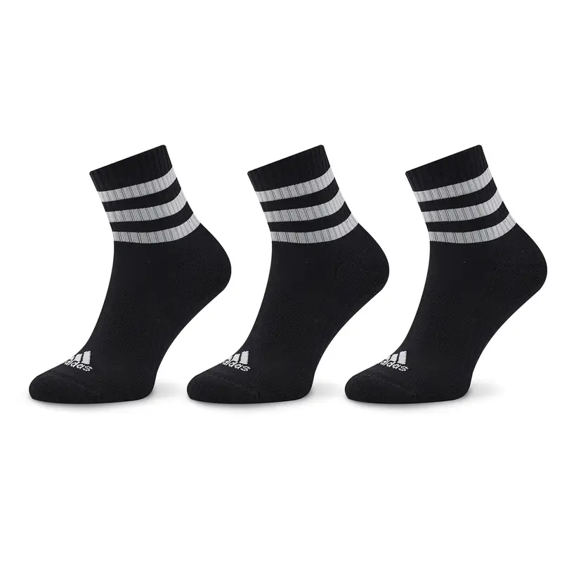 Calzini corti adidas 3-Stripes Cushioned Sportswear Mid-Cut Socks 3 Pairs IC1317 Nero