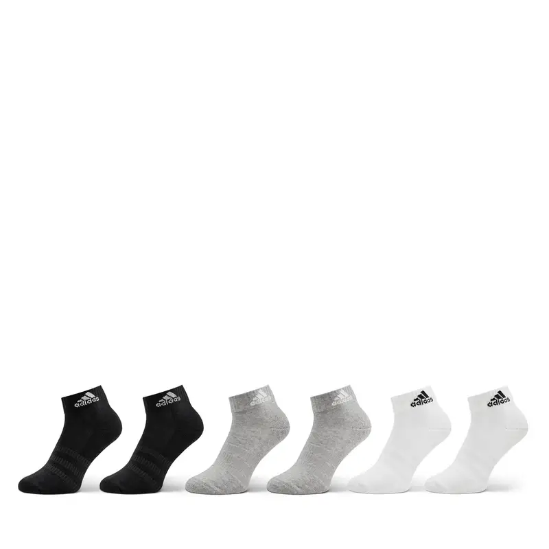 Calzini corti unisex adidas Cushioned Sportswear Ankle Socks 6 Pairs IC1292 Grigio