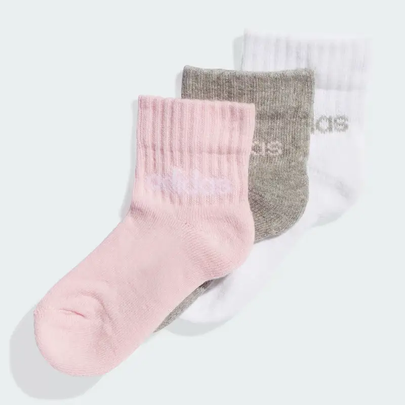 Calzini Outlet Value Linear Bambini Ankle 3 paia Clear Pink