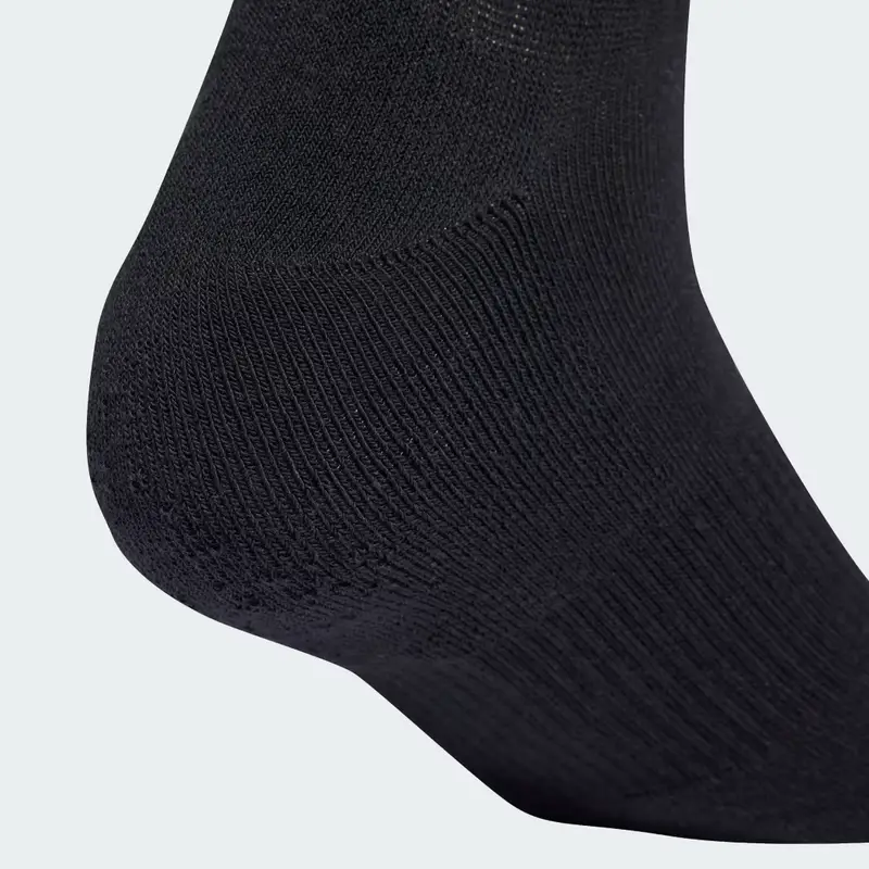 CALZINI SPORTIVI IMBOTTITI A TRE STRISCE, ALTA CAVIGLIA, CONFEZIONE DA 3 PAIA Black miniatura 3