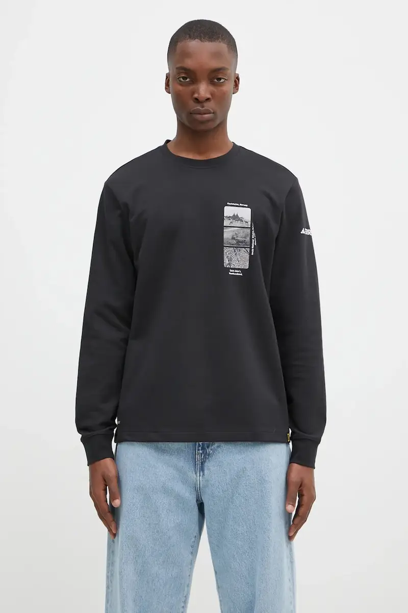 camicia a maniche lunghe Nattional Geographic Unitefit GFX uomo colore nero IX5613