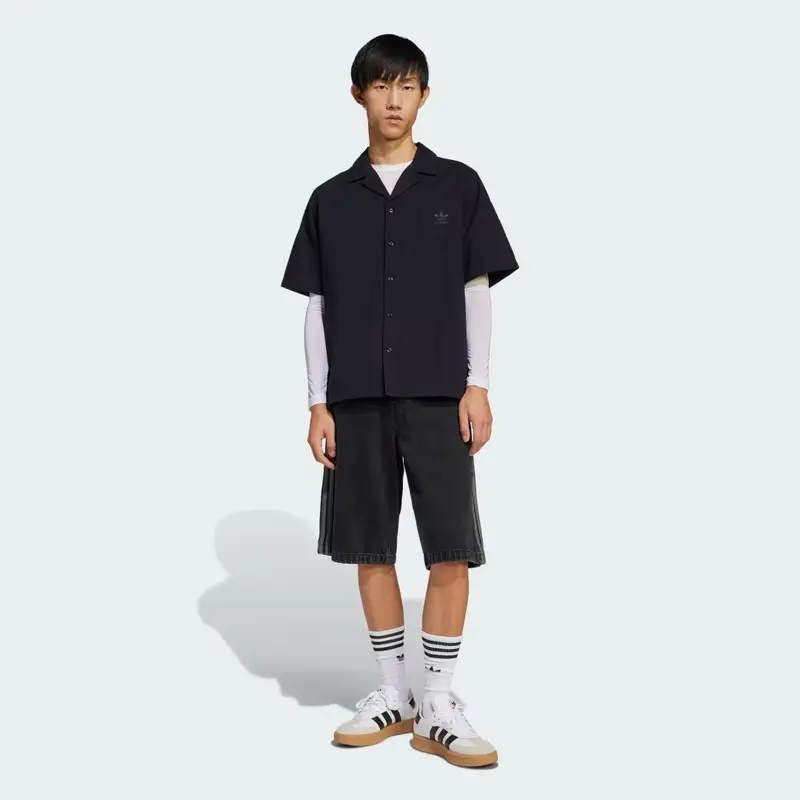 Camicia Essentials Seersucker Short Sleeve Black miniatura 3