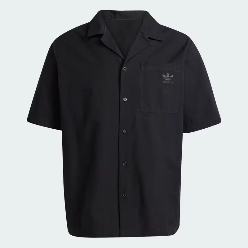 Camicia Essentials Seersucker Short Sleeve Black miniatura 4