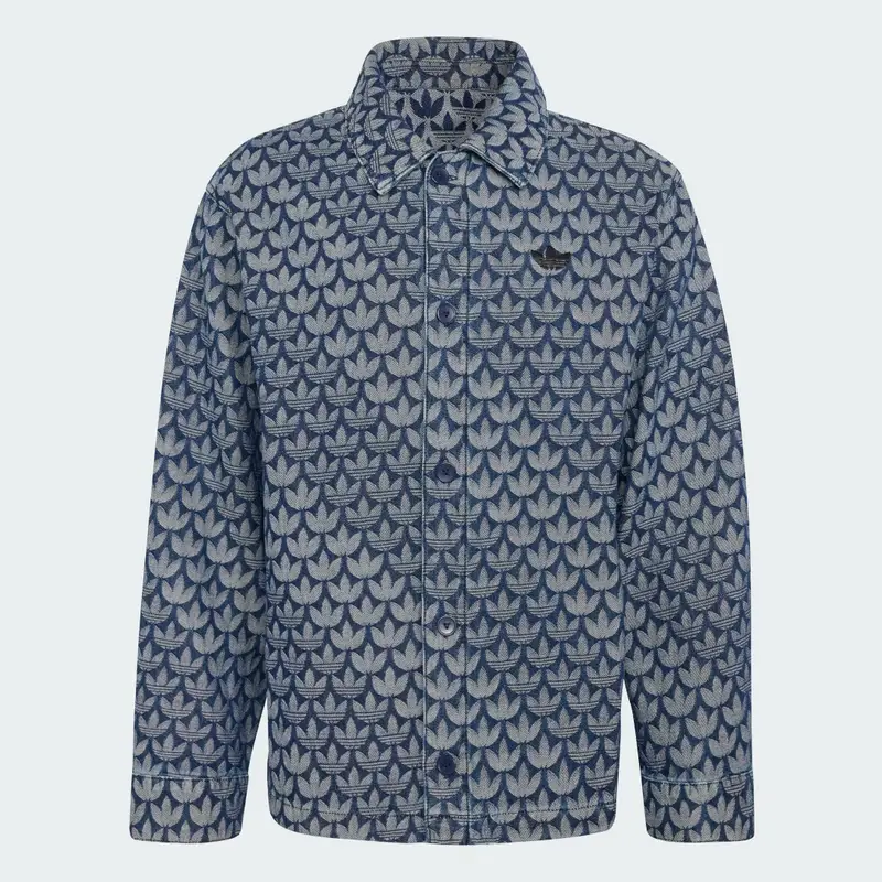 CAMICIA IN DENIM CON MONOGRAMMA Indigo Denim miniatura 4