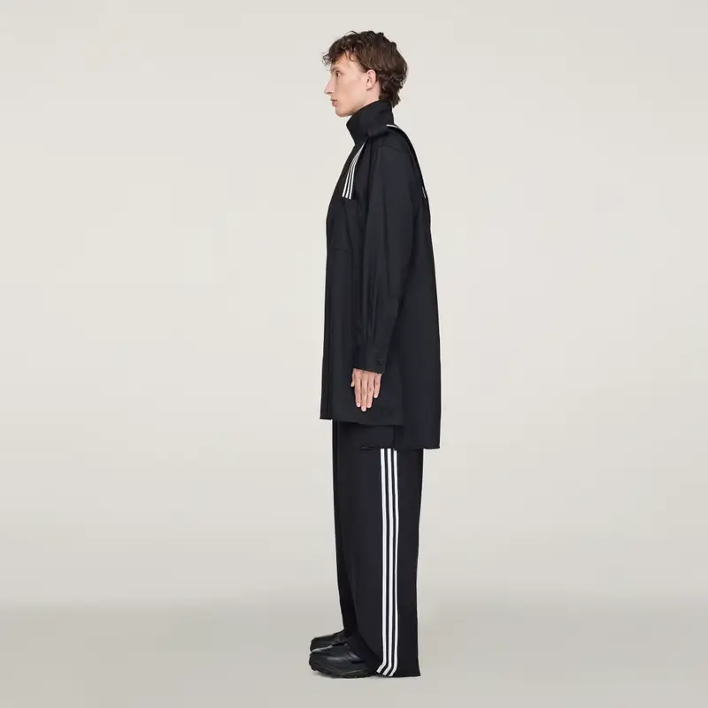 Camicia overshirt Y-3 in lana raffinata Black miniatura 2