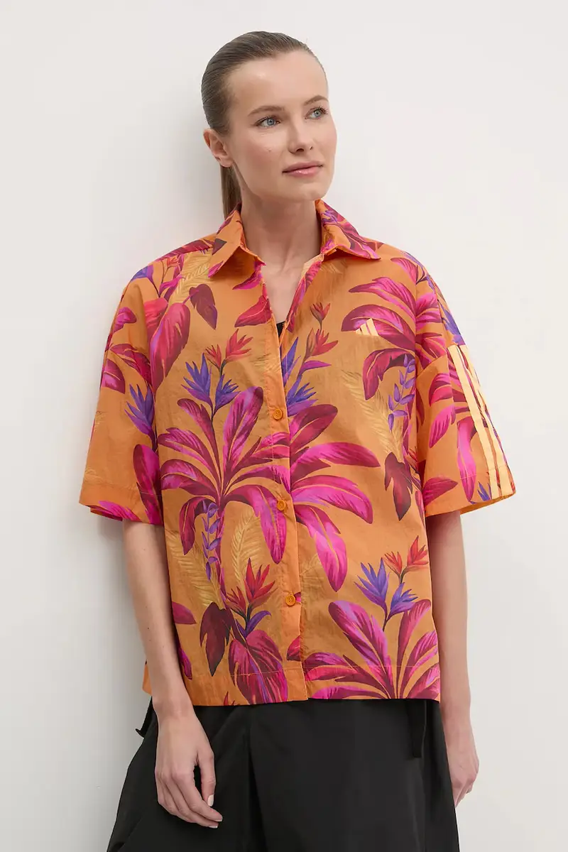 camicia x Farm Rio donna colore arancione JD6281