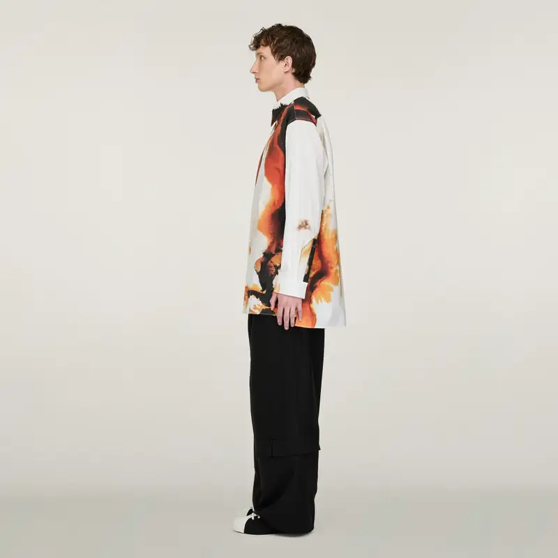 Camicia Y-3 AOP Core White miniatura 2