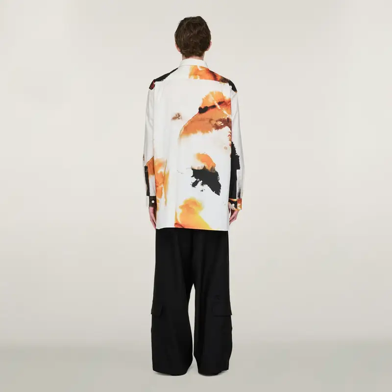 Camicia Y-3 AOP Core White miniatura 3