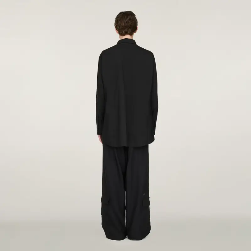 Camicia Y-3 sportiva in cotone Black miniatura 3